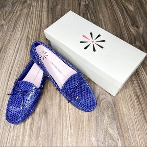 NWT Isaac Mizrahi Snake Embossed Leather Moccs